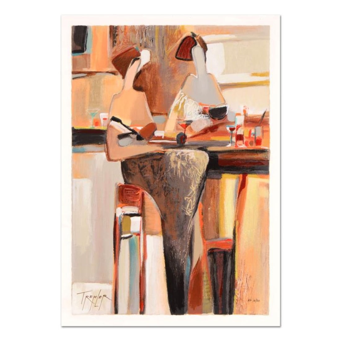 Yuri Tremler, "Ladies' Lunch" Limited Edition Serigraph by Yuri Tremler, Hand Signed with: Ladies' Lunch is a limited edition serigraph on paper, hand signed by Yuri Tremler. Includes Certificate of Authenticity. Measures approx. 14.5" x 20.5" (border), 13" x 19" (image). Reference#: 93815.