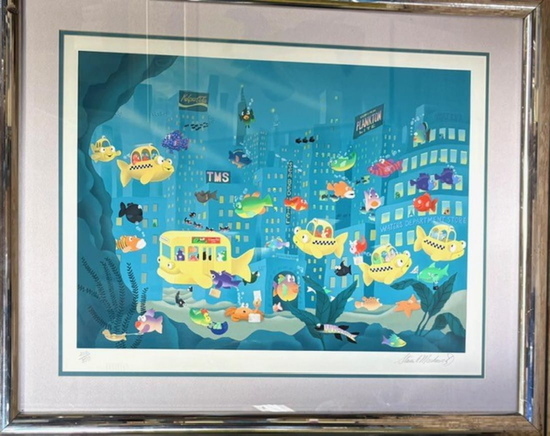 Stewart Moskowitz- Serigraph: Artist: Stewart Moskowitz. Medium: Serigraph. Measures approx. 30" x 40" (framed). Signature: Hand Signed and numbered. Reference#: 27914.