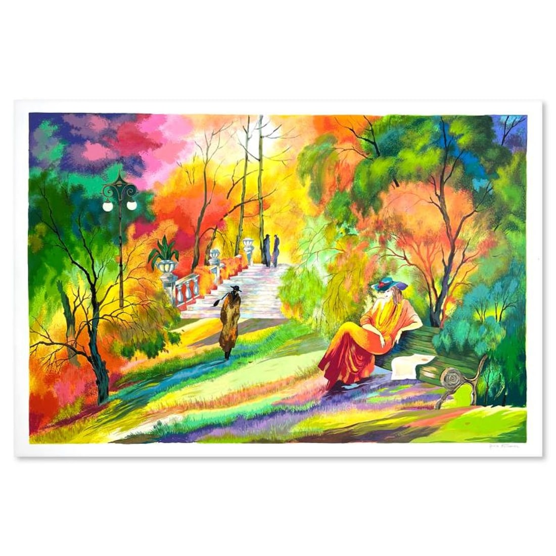 Zina Roitman, Limited Edition Serigraph, Hand Signed and Numbered, Letter of Authenticity.: This is a limited edition serigraph on paper by Zina Roitman. The piece comes hand signed by the artist, numbered, and with a letter of authenticity. Measures approximately 25" x 38". Reference#: 9335