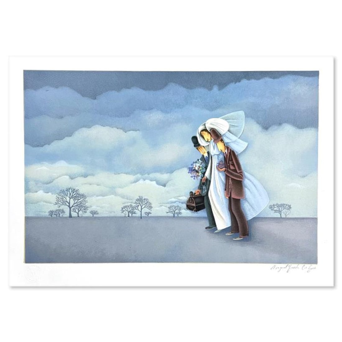 Avigail Yoresh, Limited Edition Serigraph, Hand Signed and Numbered with Letter of Authenticity.: This is a limited edition serigraph on paper by Avigail Yoresh. The piece comes hand signed by the artist, numbered, and with a letter of authenticity. Measures approximately 11.5" x 17". Reference#: 