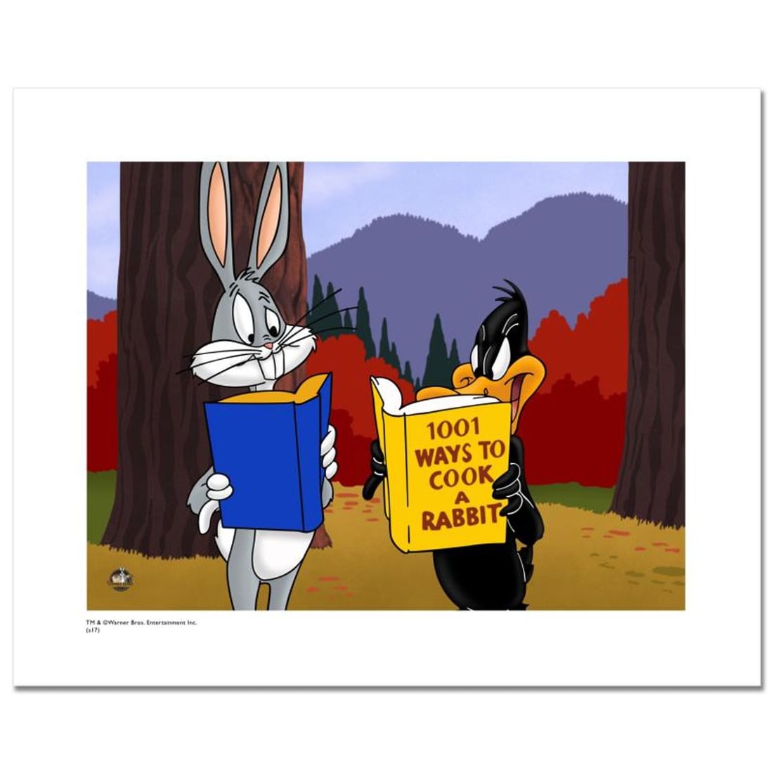 Looney Tunes, "1001 Ways to Cook a Rabbit" Numbered Limited Edition with Certificate of: 1001 Ways to Cook a Rabbit is a licensed limited edition giclee on paper featuring classic Looney Tunes characters. The piece is numbered and with hologram seal; includes Certificate of Authenticity! 