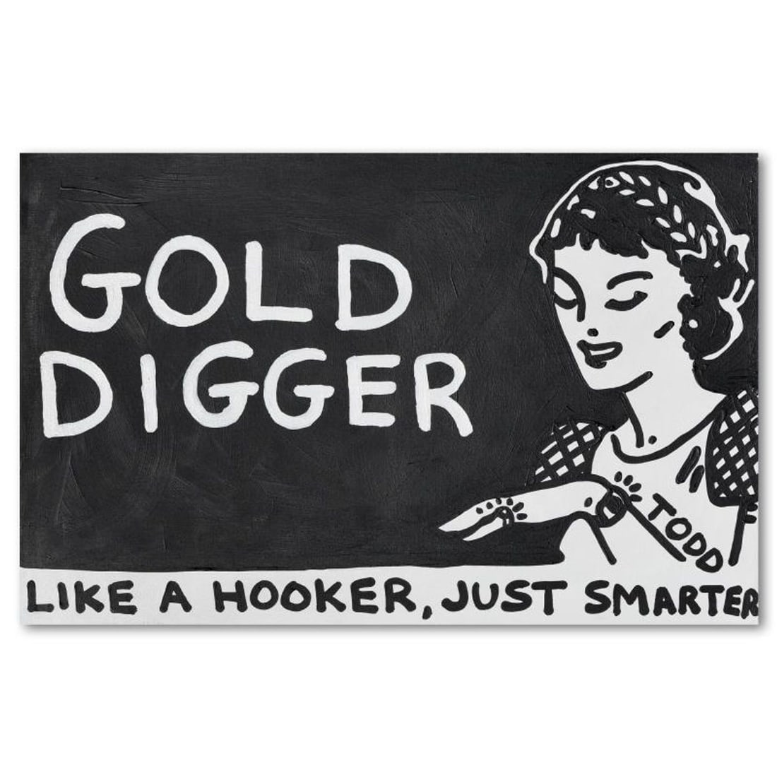 Todd Goldman, "Gold Digger" Original Acrylic Painting on Gallery Wrapped Canvas (36" x 24"), Hand: Gold Digger is an original acrylic painting on gallery wrapped canvas by Todd Goldman, hand signed by the artist. Includes Letter of Authenticity. Measures approx. 36" x 24" (image). Due to the way th