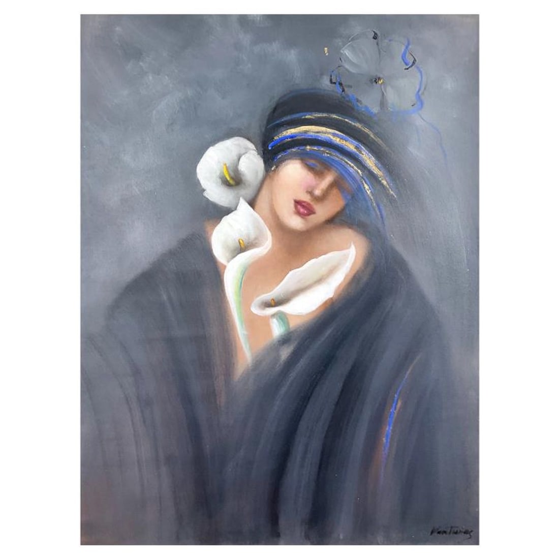 Victoria Montesinos, Original Oil Painting on Canvas, Hand Signed with Letter of Authenticity.: This is an original oil painting on canvas by Victoria Montesinos, hand signed by the artist. Includes Letter of Authenticity. Measures approx. 30" x 40" (image).