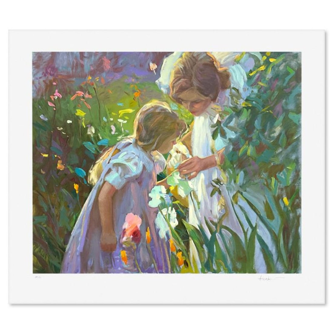 Don Hatfield, "Sweet Scents" Limited Edition Printer's Proof Serigraph, Numbered 1/11 and Hand: Sweet Scents is a limited edition printer's proof serigraph on paper by Don Hatfield, numbered 1/11 and hand signed by the artist. Includes Letter of Authenticity. Measures approx. 29.5" x 34" (border
