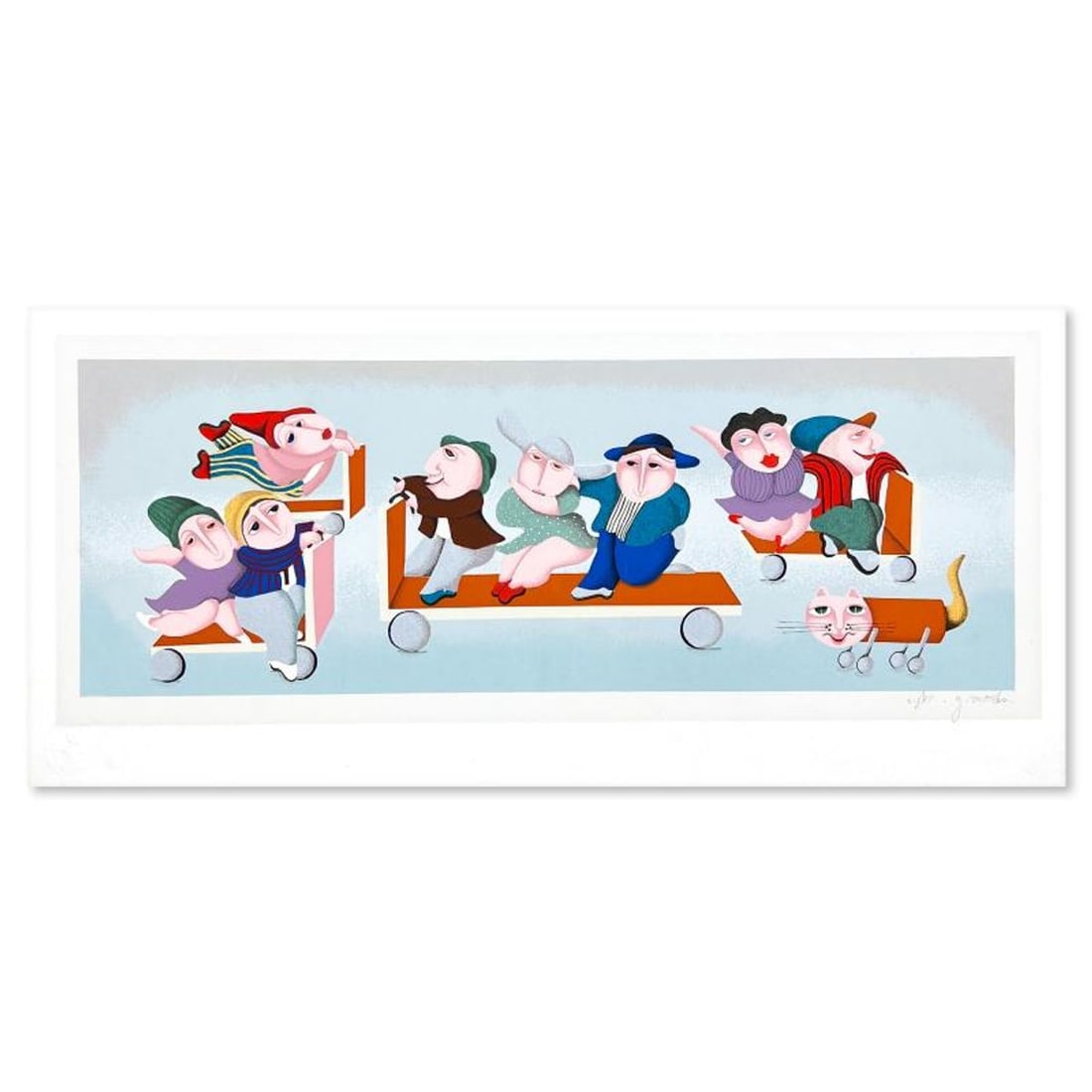 Yuval Mahler, Limited Edition Serigraph, Hand Signed and Numbered with Letter of Authenticity.: This is a limited edition serigraph on paper by Yuval Mahler. The piece comes hand signed by the artist, numbered, and with a letter of authenticity. Measures approximately 6.5" x 18". Reference#: 917
