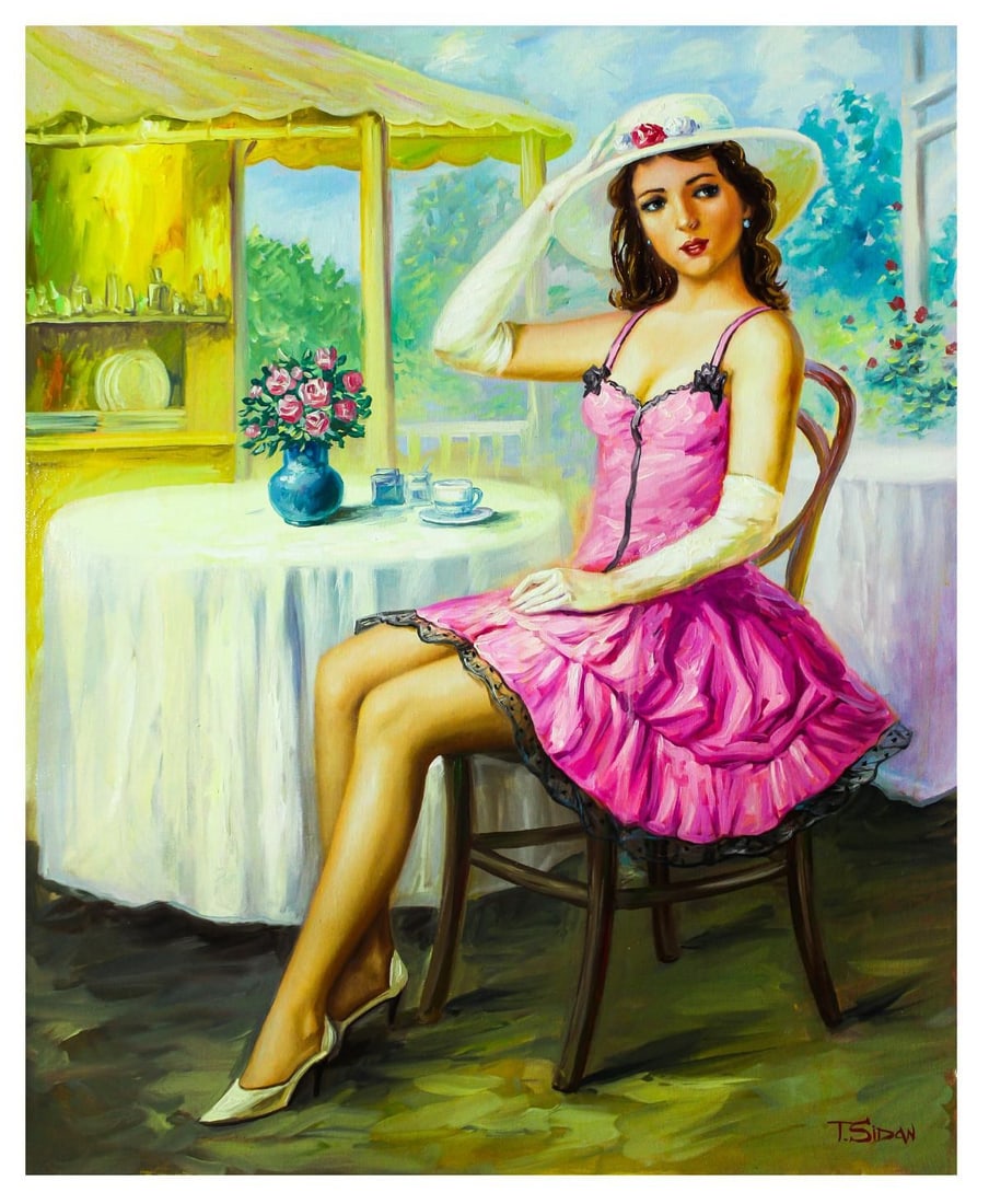Taras Sidan- Original Oil on Canvas "Deborah": Artist: Taras Sidan. Medium: Original Oil on Canvas. Title: Deborah. Size: 30" x 24". Signature: Hand Signed by the artist. Certificate of Authenticity: From the publisher. Reference#: 15476.
