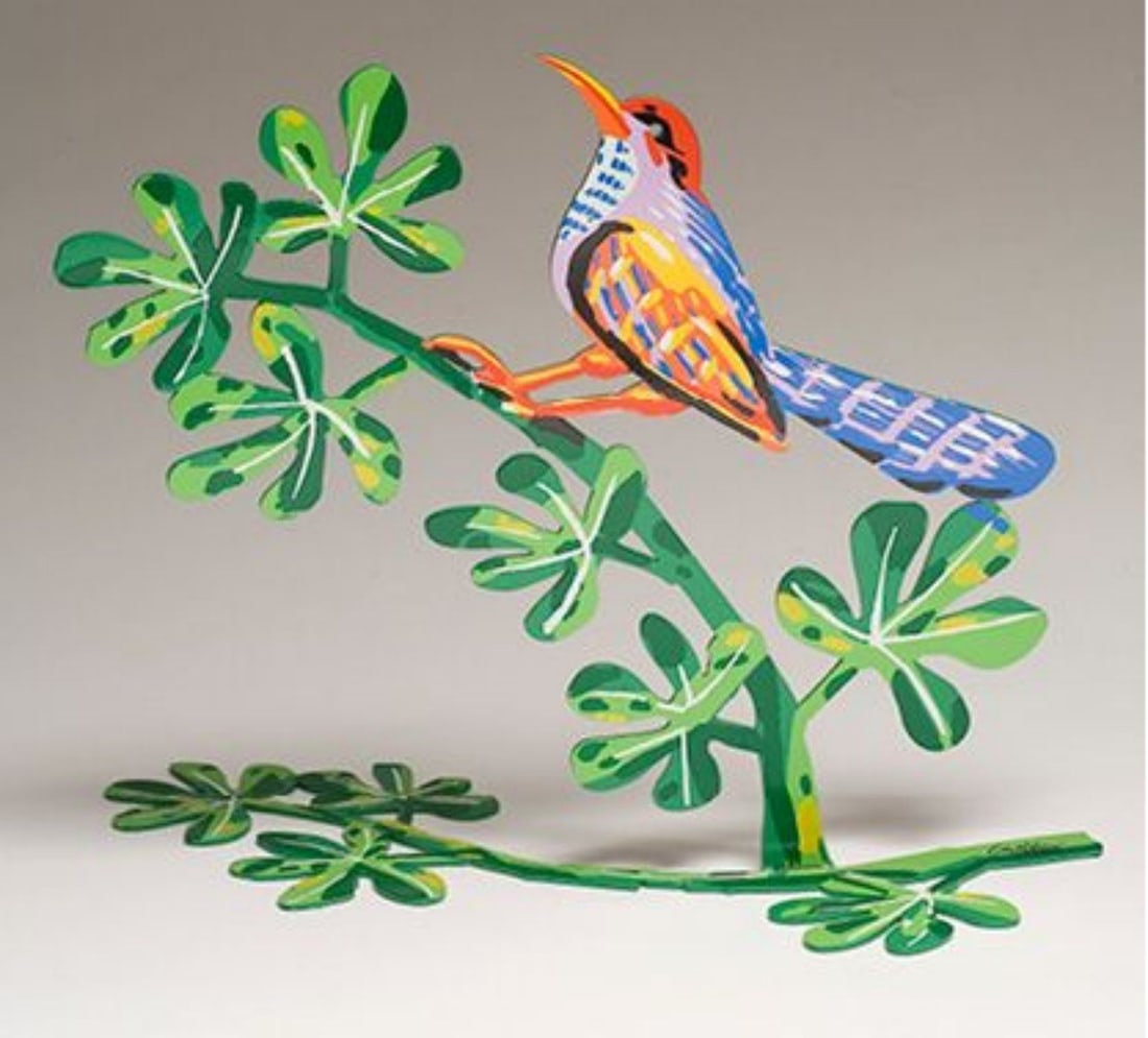 David Gerstein- Free Standing Sculpture "Song Bird": Artist: David Gerstein. Medium: Free Standing Sculpture. Title: Song Bird. Size: 9.8" x 12.2". Signature: Signed by the artist. Certificate of Authenticity: Is included. Additional: This piece is free