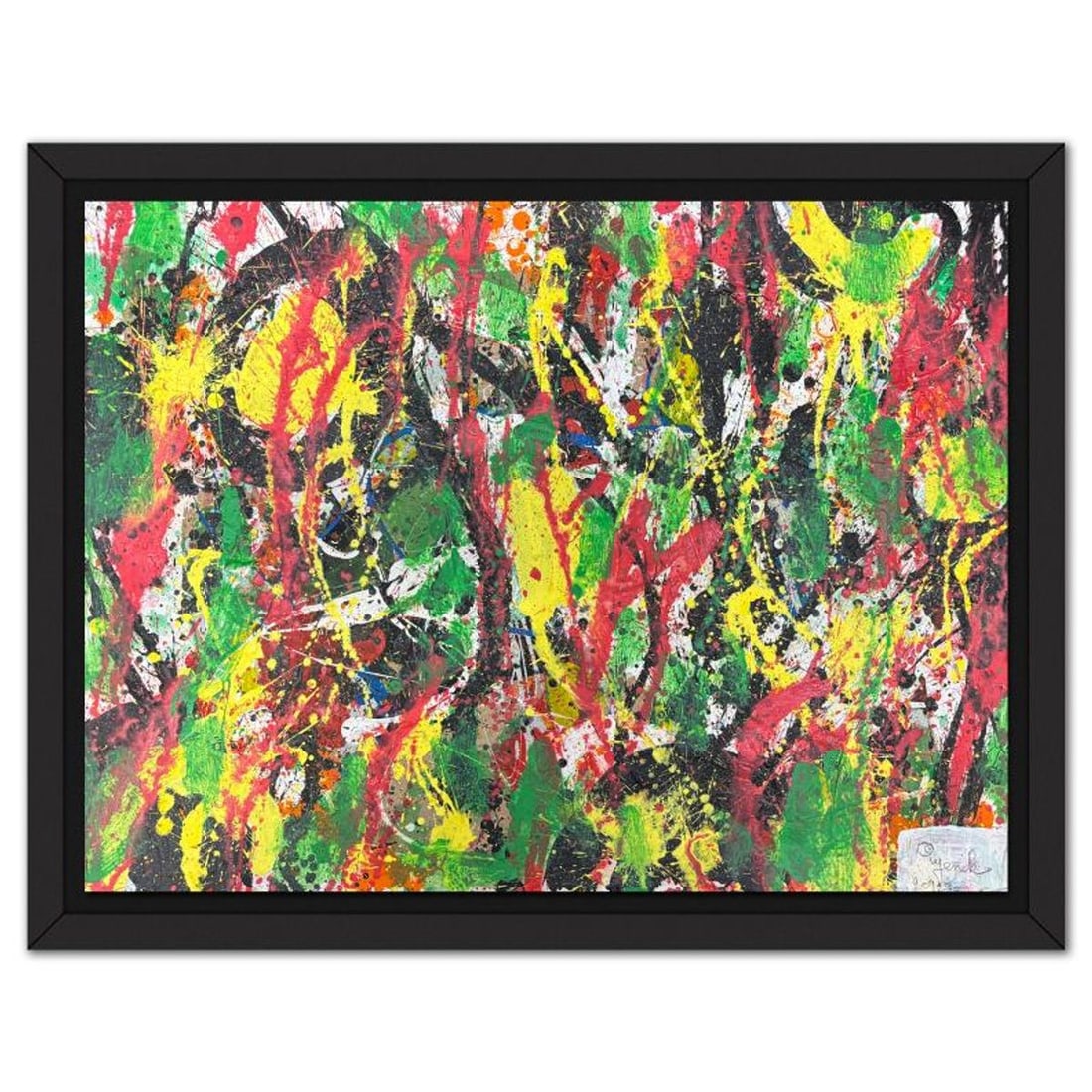 Jenik Cook, Framed Hand Signed Original Painting with Letter of Authenticity.: This is an original acrylic painting on paper by Jenik Cook. Hand signed by the artist, it includes Letter of Authenticity. This piece comes from the artist's personal collection. Measures approximate