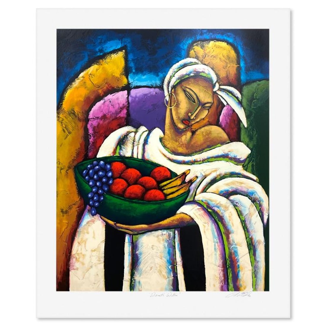 LaShun Beal, "Warmth Within" Limited Edition Printer's Proof Serigraph, Numbered and Hand Signed: Warmth Within is a limited edition printer's proof serigraph on paper by LaShun Beal, numbered and hand signed by the artist. Includes Letter of Authenticity. Measures approx. 35" x 30" (border), 29.5