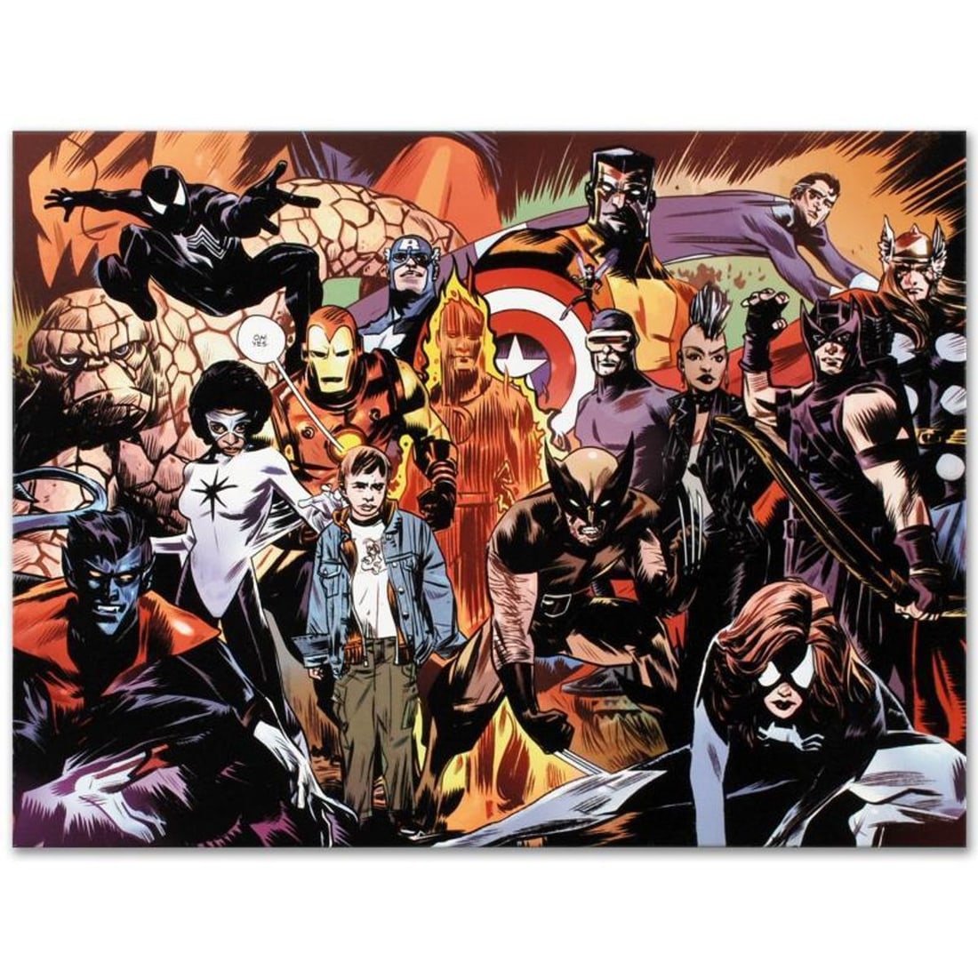 Marvel Comics "Marvel 1985 #6" Numbered Limited Edition Giclee on Canvas by Tommy Lee Edwards with: A piece of comic book history, this limited edition, from original art by Tommy Lee Edwards, depicts a multitude of Characters from the Marvel Universe. Tommy Lee Edwards is an American illustrator. E