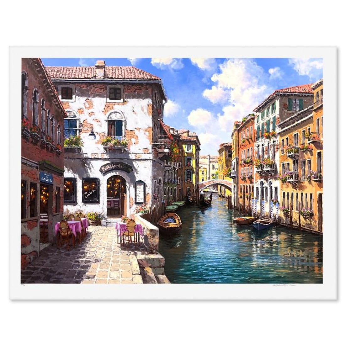 Sam Park, "Venetian Colors" Limited Edition Printer's Proof Serigraph, Numbered 1/4 and Hand Signed: Venetian Colors is a limited edition printer's proof serigraph on paper by Sam Park, numbered 1/4 and hand signed by the artist. Includes Letter of Authenticity. Measures approx. 38.5" x 50" (border),