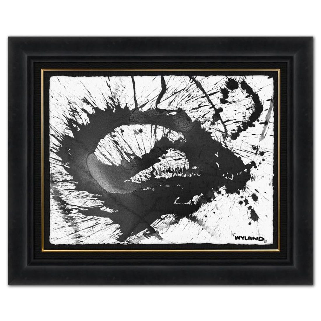 Wyland, "Untitled Abstract" Framed Original Painting on Paper, Hand Signed with Letter of: This is an original watercolor painting on paper by Wyland, hand signed by the artist. This piece comes custom framed. Includes Letter of Authenticity. Measures approximately 31" x 38.5" x (framed), 2