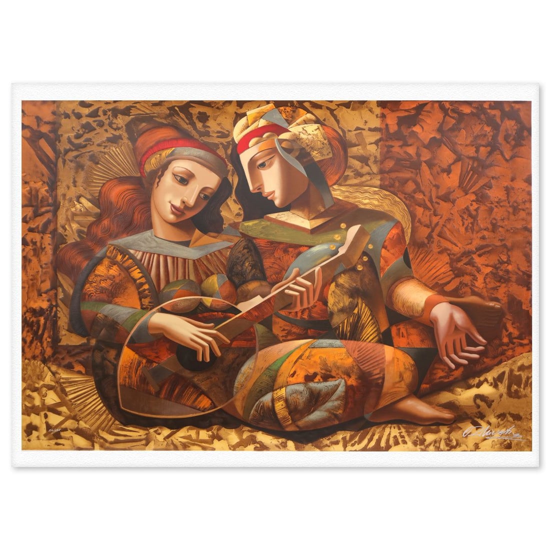 Oleg Zhivetin- Silkscreen "Serenade": Artist: Oleg Zhivetin. Medium: Silkscreen. Title: Serenade. Size: 36" x 48". Signature: Hand signed and numbered. Reference#: 74709.
