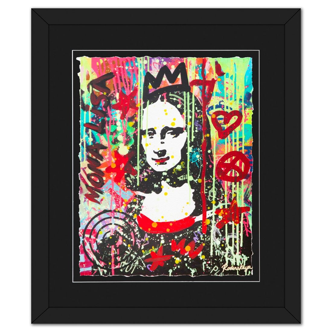 Nastya Rovenskaya- Original Mixed Media on Deckle Edge Paper "The Colours of Mona Lisa" (1 of 2)