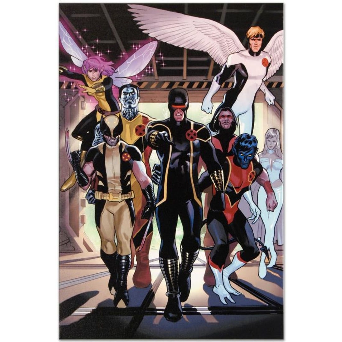 Marvel Comics "X-Men Annual Legacy #1" Numbered Limited Edition Giclee on Canvas by Daniel Acuna: A piece of comic book history, this limited edition, from original art by Daniel Acuna, depicts Cyclops, Wolverine, Nightcrawler and Angel, among other X-Men Characters. Spanish artist Daniel Acuna ci