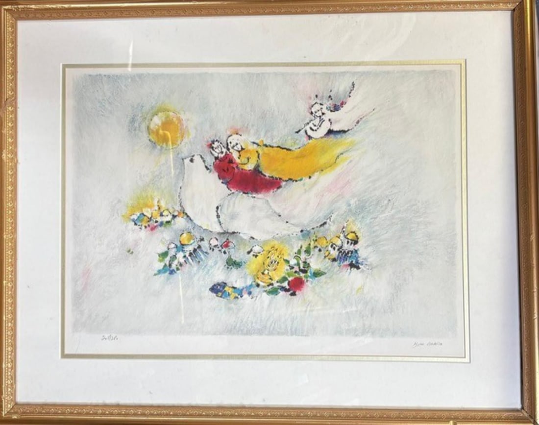 Ben Avaram- Lithograph on paper: Artist: Ben Avaram. Medium: Lithograph on paper. Measures approx. 20" x 16" (framed). Signature: Hand signed and numbered. Reference#: 33311.