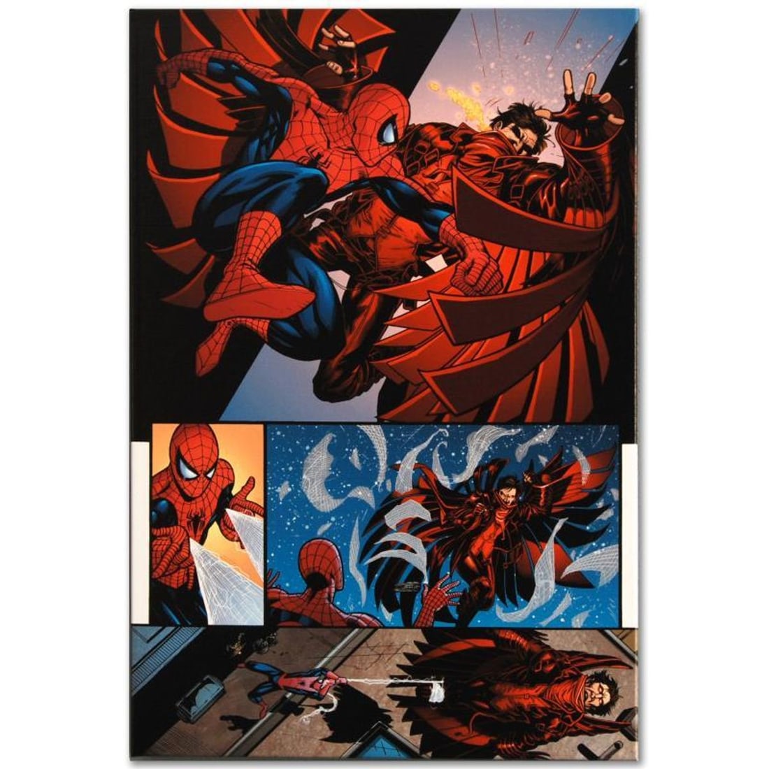 Marvel Comics "The Amazing Spider-Man #594" Numbered Limited Edition Giclee on Canvas by Barry: A piece of comic book history, this limited edition, from original art by Barry Kitson, depicts Spider-Man and Vulture. Barry Kitson got his start at Marvel UK by penciling Spider-Man, and now works o