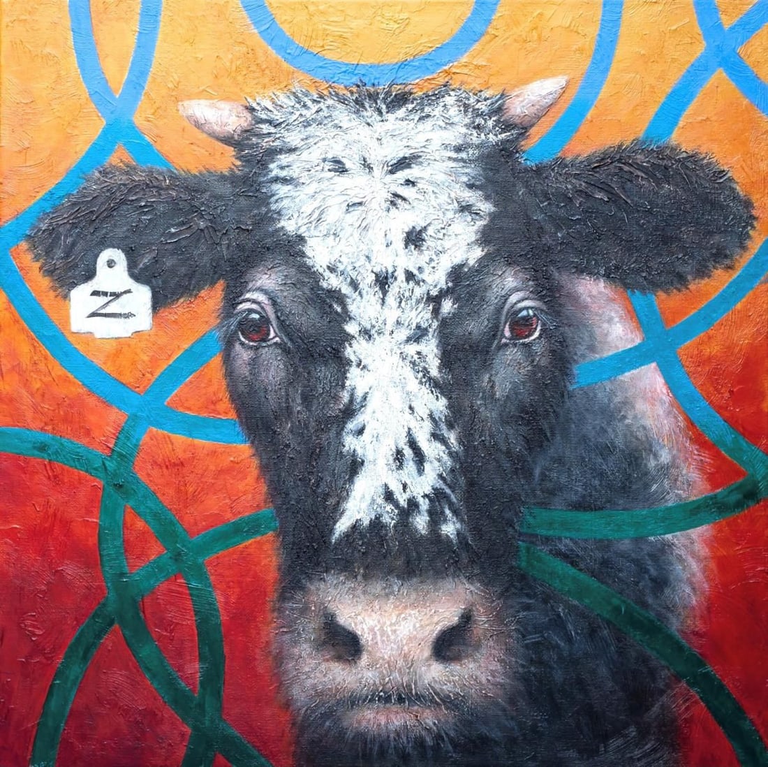 Mark Braver- Original Painting on canvas: Artist: Mark Braver. Medium: Original Painting on canvas. Size: 40" x 40". Signature: Signed. Reference#: 34460.
