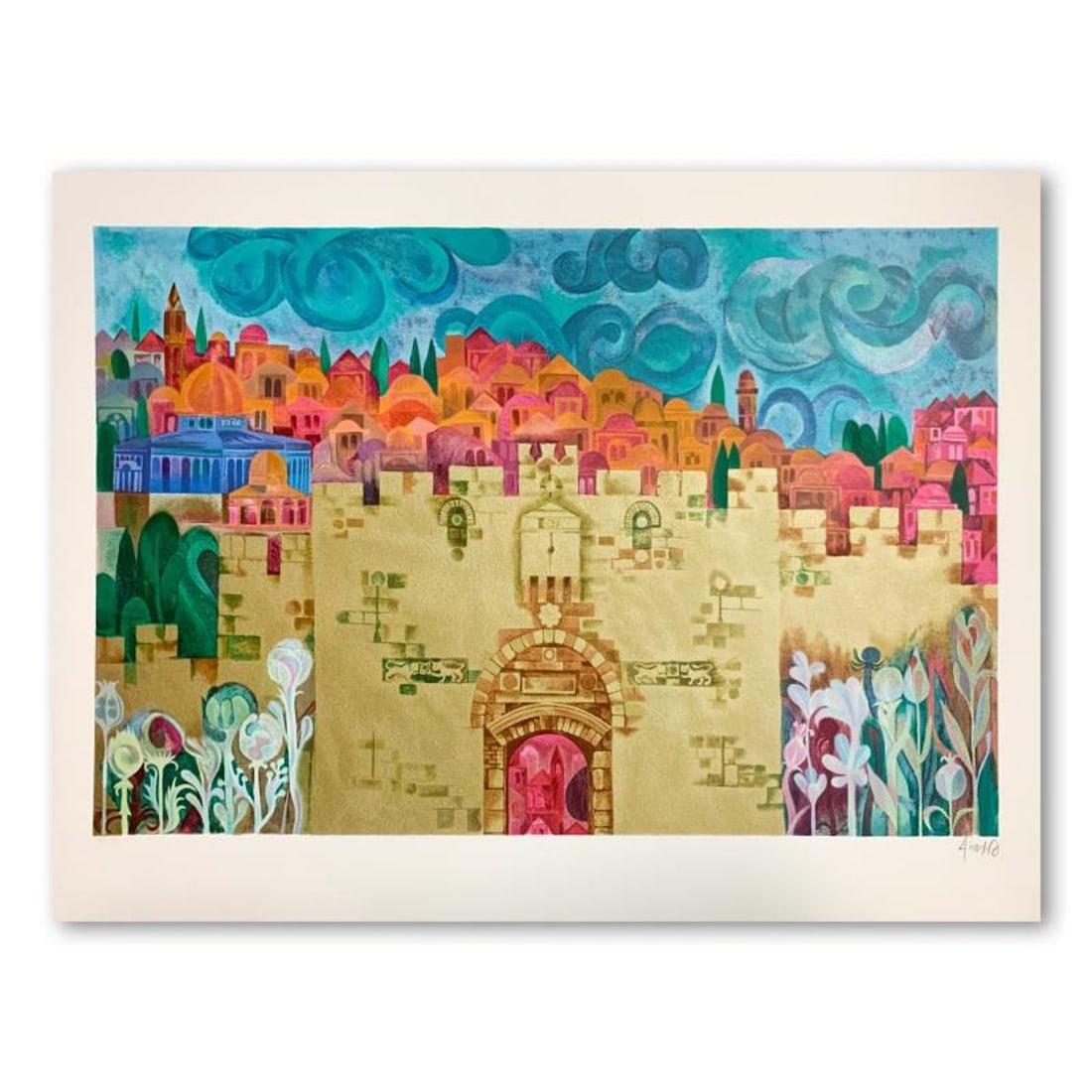 E. Weishoff, "Lions Gate - Jerusalem" Hand Signed Limited Edition Serigraph on Paper with Letter of: Lions Gate - Jerusalem is a limited edition serigraph on paper by E. Weishoff. It is numbered and hand signed and includes a letter of authenticity. Measures approximately 18.5" x 28.5" (image).