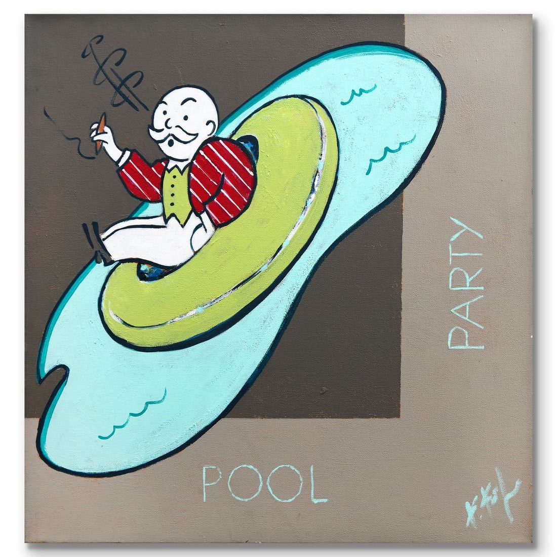 Kathleen Keifer- Acrylic on Canvas "Pool Party" (1 of 2)