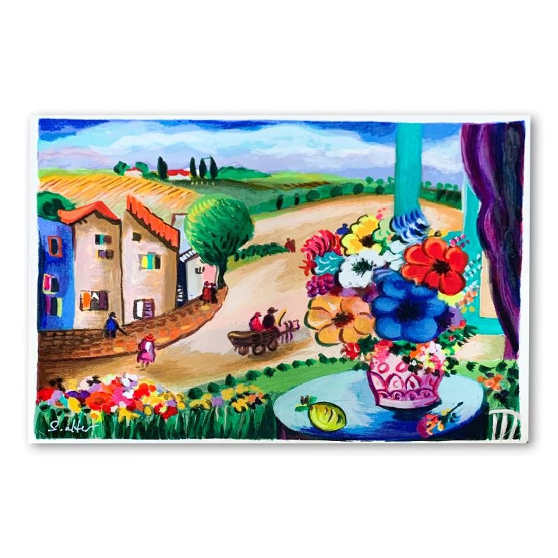 Shlomo Alter (1936-2021), "Summer Day II" Hand Signed Limited Edition Serigraph on Paper with Letter (1 of 2)