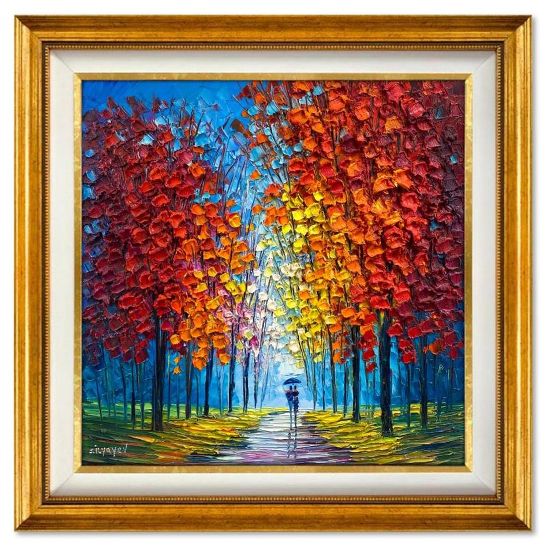Slava Ilyayev, Framed Original Oil Painting on Canvas, Hand Signed with Letter of Authenticity.: This is an original oil painting on canvas by Slava Ilyayev, hand signed by the artist. This piece comes custom framed. Includes Letter of Authenticity. Measures approx. 30.5" x 30.5" (frame), 23.5" x