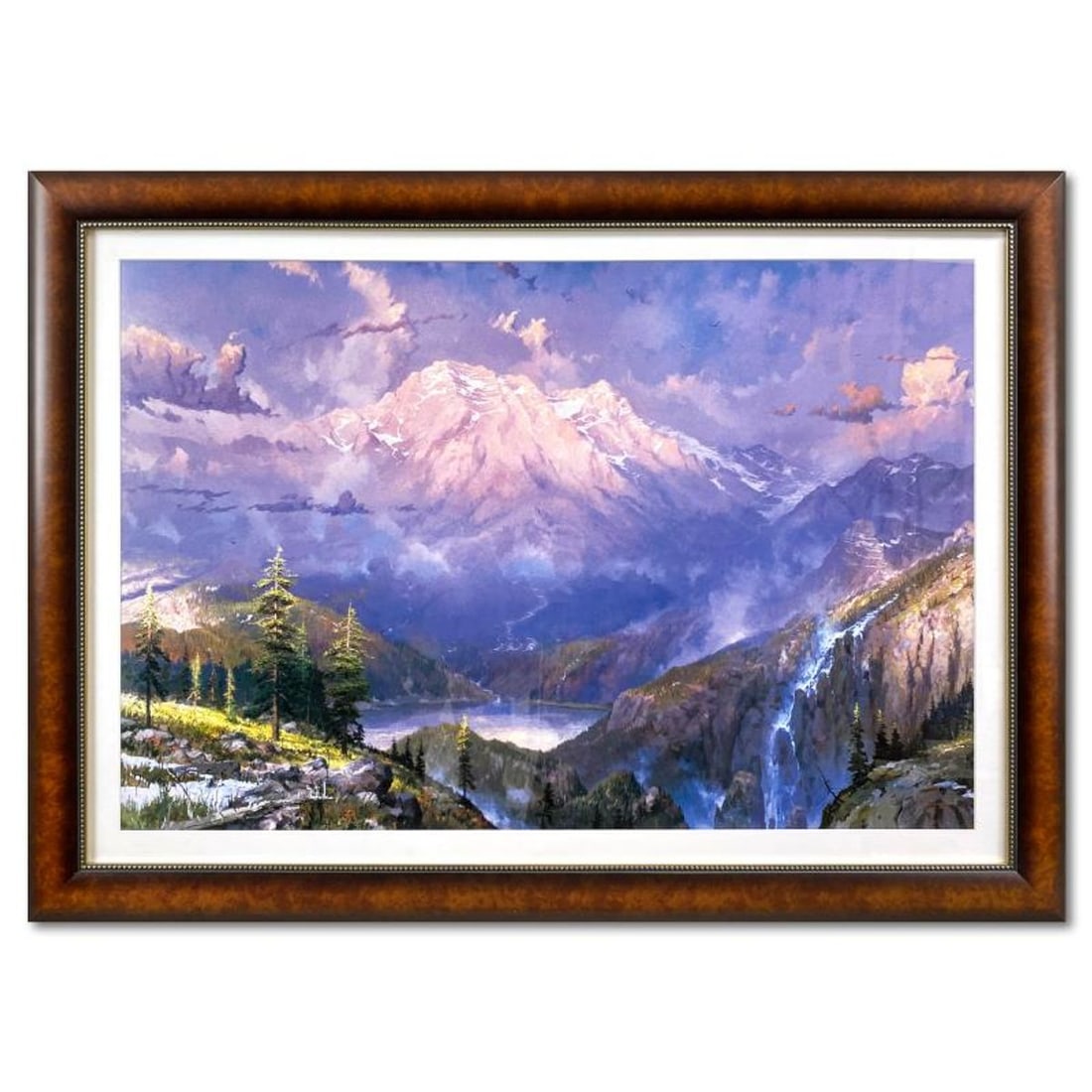 Thomas Kinkade (1958-2012), "Twilight Vista" Framed Limited Edition Lithograph, Numbered and Signed (1 of 1)