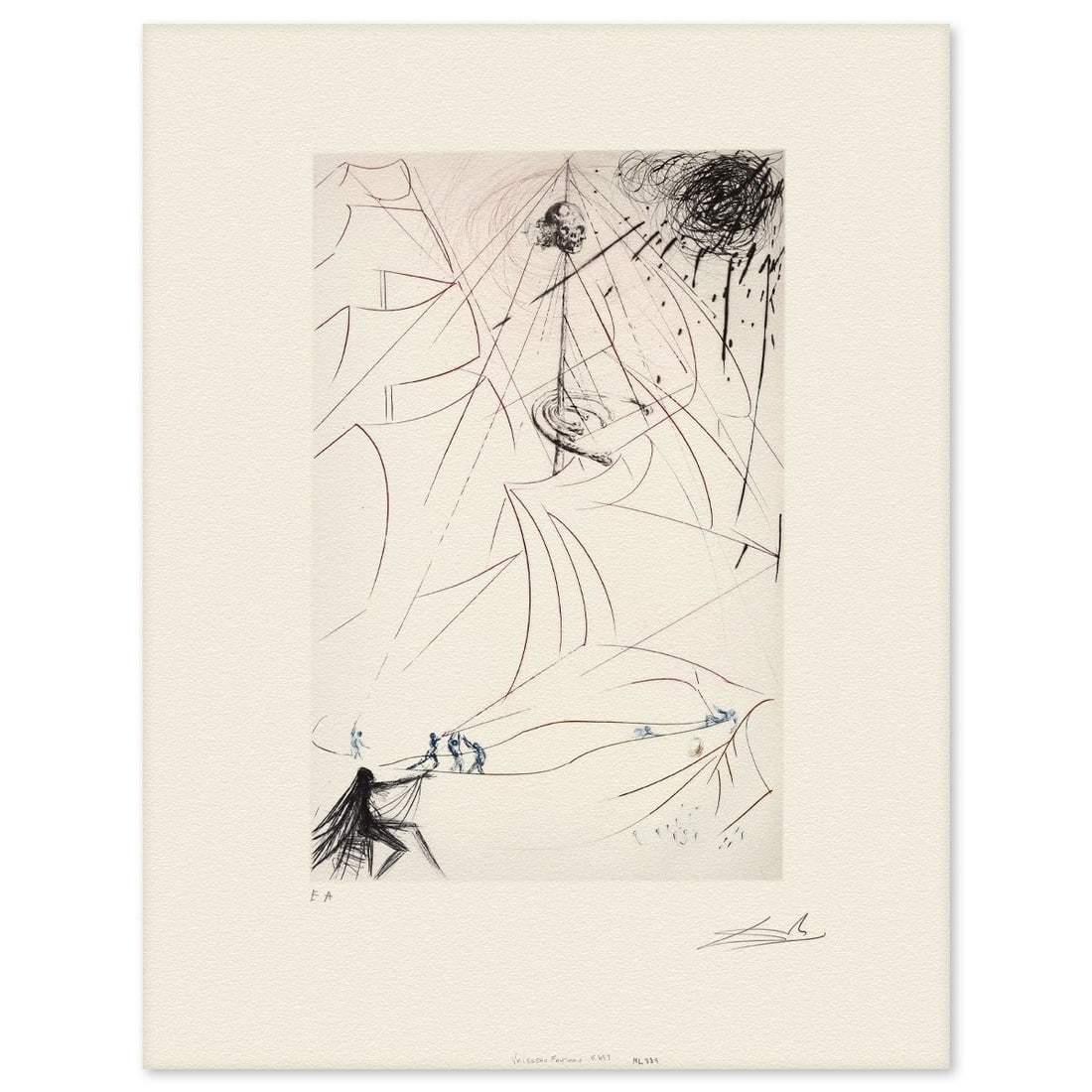 Salvador Dali- Etching "The Flying Dutchman" (1 of 3)
