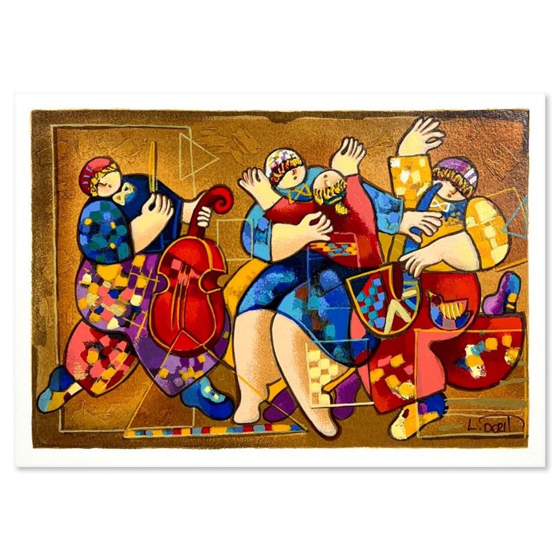 Dorit Levi, "Salsa Fun" Limited Edition Serigraph, Numbered and Hand Signed with Letter of: "Salsa Fun" is a limited edition serigraph on paper by Dorit Levi. The piece comes hand signed by the artist, numbered, and with a letter of authenticity. Measures approximately 8" x 11".