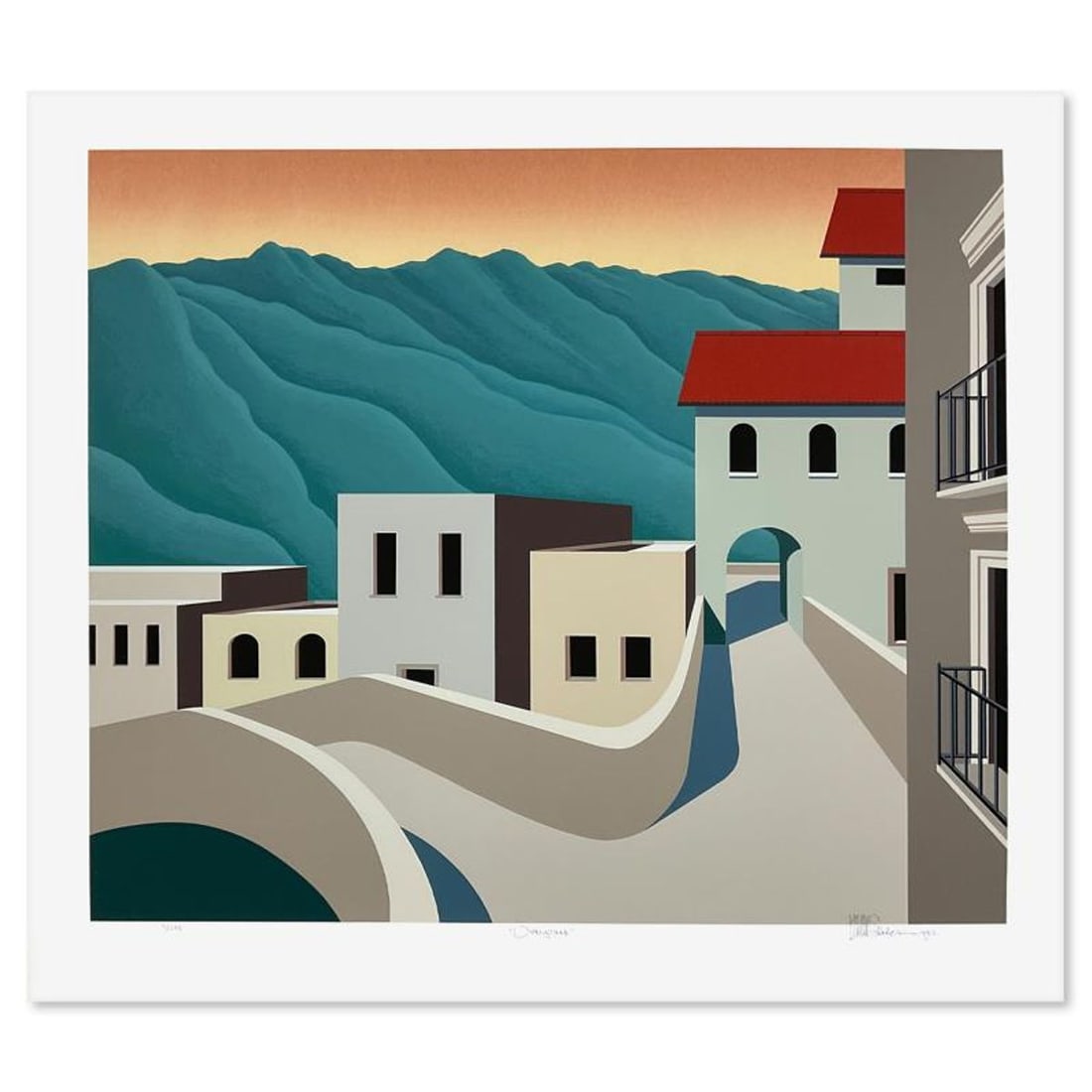 William Schlesinger (1915-2011), "Overpass" Limited Edition Serigraph, Numbered 3/295 and Hand (1 of 2)