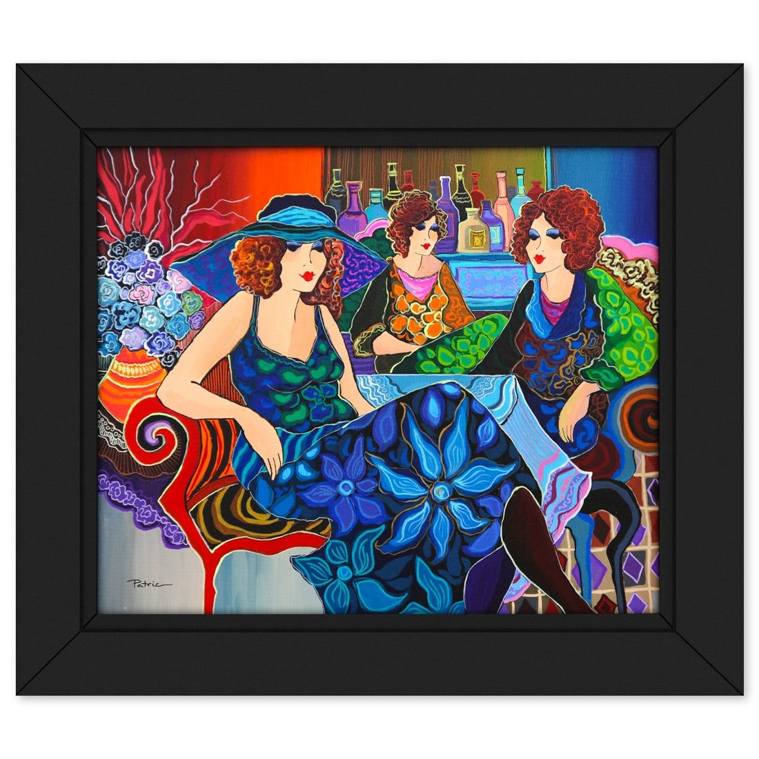 Patricia Govezensky- Original Acrylic on Canvas "A Moment in Time": Artist: Patricia Govezensky. Medium: Original Acrylic on Canvas. Title: A Moment in Time. Size: 20" x 24". Measures approx. 26" x 30" (framed). Signature: Hand signed. Certificate of Authenticity: Is 