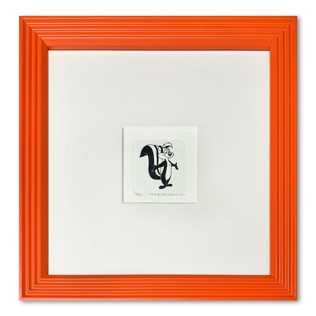 Pepe le Pew Framed Limited Edition Etching with Hand-Tinted Color and Numbered. (1 of 2)