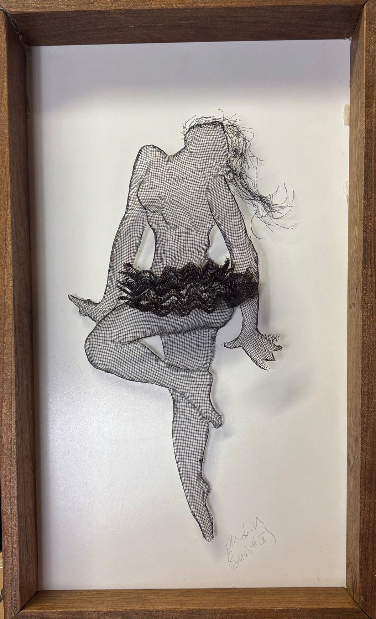 Peter Robinson Smith- Unique 3D mesh wall sculpture: Artist: Peter Robinson Smith. Medium: Unique 3D mesh wall sculpture. Measures approx. 12" x 18" (framed). Signature: Hand Signed. Reference#: 33408.