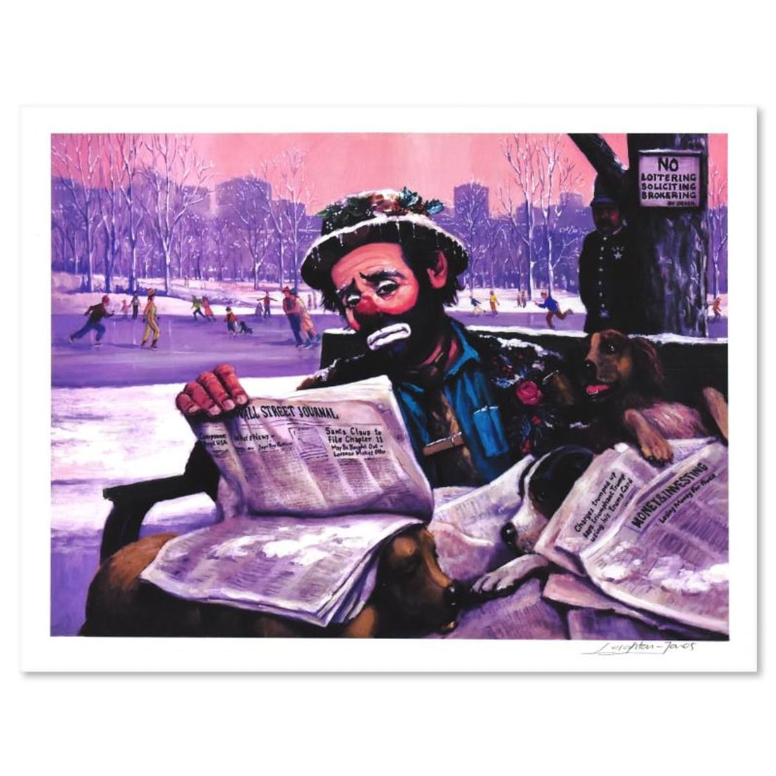 Barry Leighton-Jones (1932-2011), "Frozen Assets" Limited Edition Lithograph, Numbered and Hand: Frozen Assets is a limited edition lithograph on paper by Barry Leighton-Jones (1932-2011), numbered and hand signed by the artist. Includes Letter of Authenticity. Measures approx. 21.5" x 17" (borde