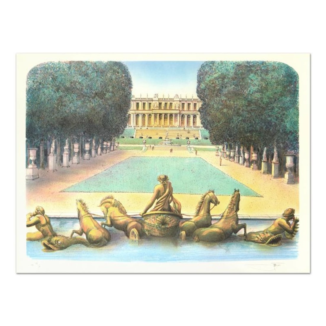 Rolf Rafflewski, "Chariot" Limited Edition Lithograph, Numbered and Hand Signed.: Chariot is a limited edition lithograph on paper by Rolf Rafflewski, numbered and hand signed by the artist! Measures approx. 29.5" x 21" (border). 27" x 19" (image). Reference#: 93276.