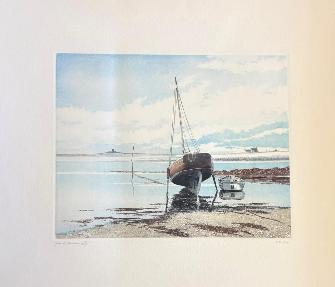 P. Bisson- Etching on paper: Artist: P. Bisson. Medium: Etching on paper. Size: 20" x 16". Signature: Hand Signed and numbered. Reference#: 33534.