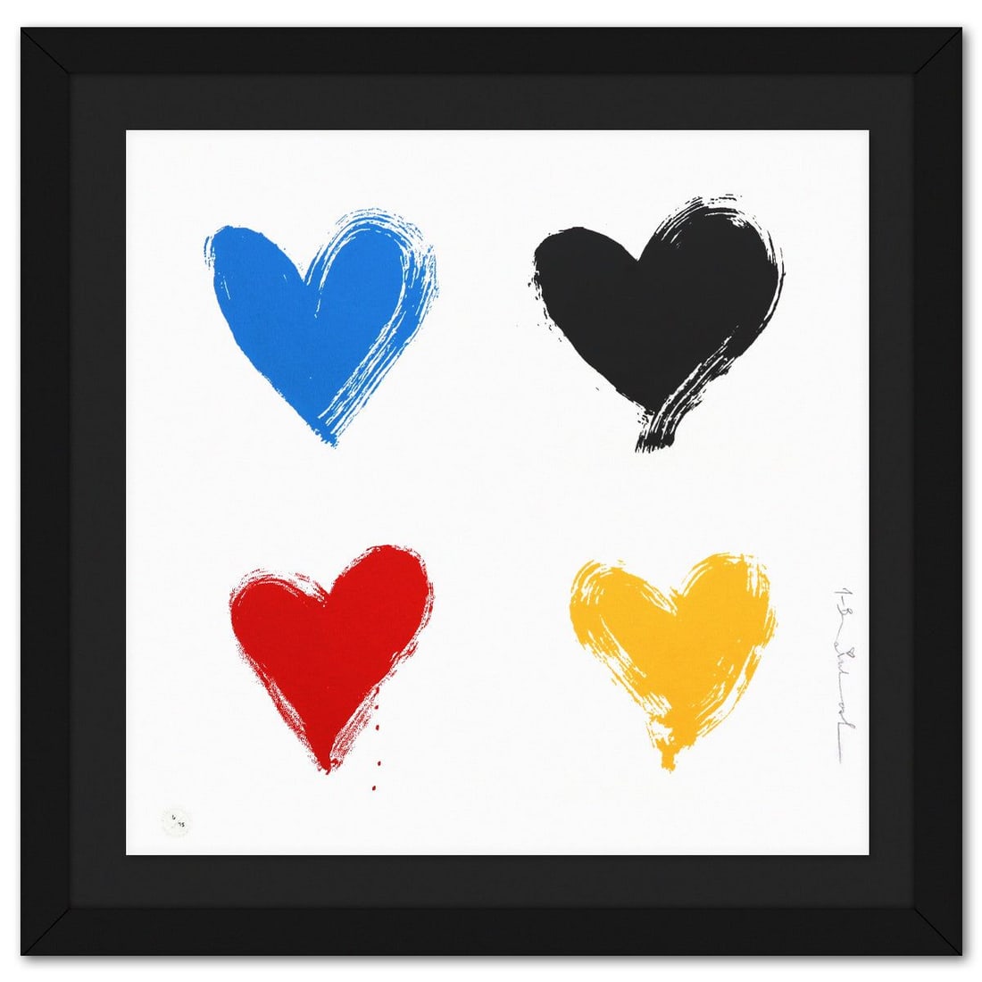 Mr Brainwash- 4-Color Silkscreen on Paper "All You Need Is He[Art], 2021": Artist: Mr Brainwash. Medium: 4-Color Silkscreen on Paper. Title: All You Need Is He[Art], 2021. Size: 18" x 18". Measures approx. 23" x 23" (framed). Signature: Hand signed and numbered. Certificate 