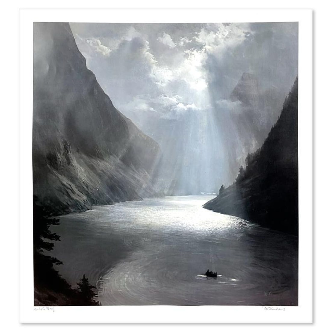 Peter Ellenshaw (1913-2007), "Moonlight" Limited Edition Lithograph, Numbered and Hand Signed with: Moonlight is a limited edition lithograph on paper by Peter Ellenshaw (1913-2007), numbered and hand signed by the artist. Includes Letter of Authenticity. Measures approx. 27" x 29" (border), 22" x 2
