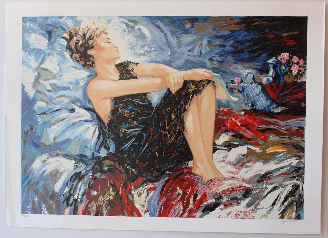 Sergey Ignatenko- Original Serigraph on Paper "Sleeping Beauty": Artist: Sergey Ignatenko. Medium: Original Serigraph on Paper. Title: Sleeping Beauty. Size: 19" x 26.5". Signature: Hand Signed by the Artist. Certificate of Authenticity: From the publisher. Referen