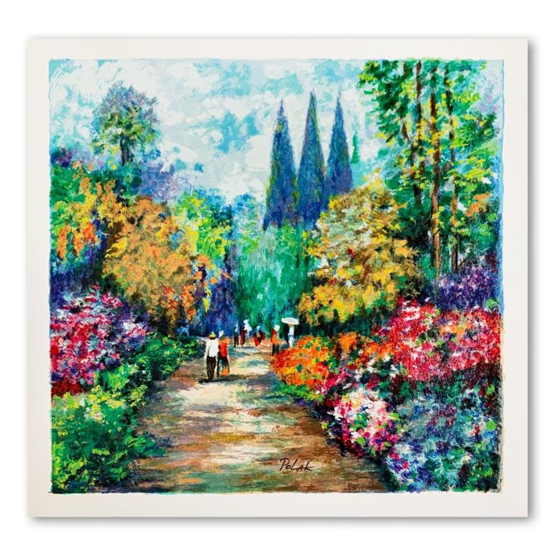 Dimitri Polak (1922-2008), "Spring Road" Limited Edition Serigraph, Numbered and Hand Signed with: Spring Road is a limited edition serigraph on paper, numbered and hand signed by Dimitri Polak (1922-2008). Includes Letter of Authenticity. Measures approx. 13.5" x 13.5" (border), 12" x 12" (image).