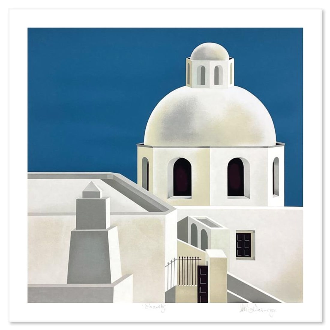 William Schlesinger (1915-2011), "Serenity" Limited Edition Serigraph, Numbered and Hand Signed with (1 of 2)