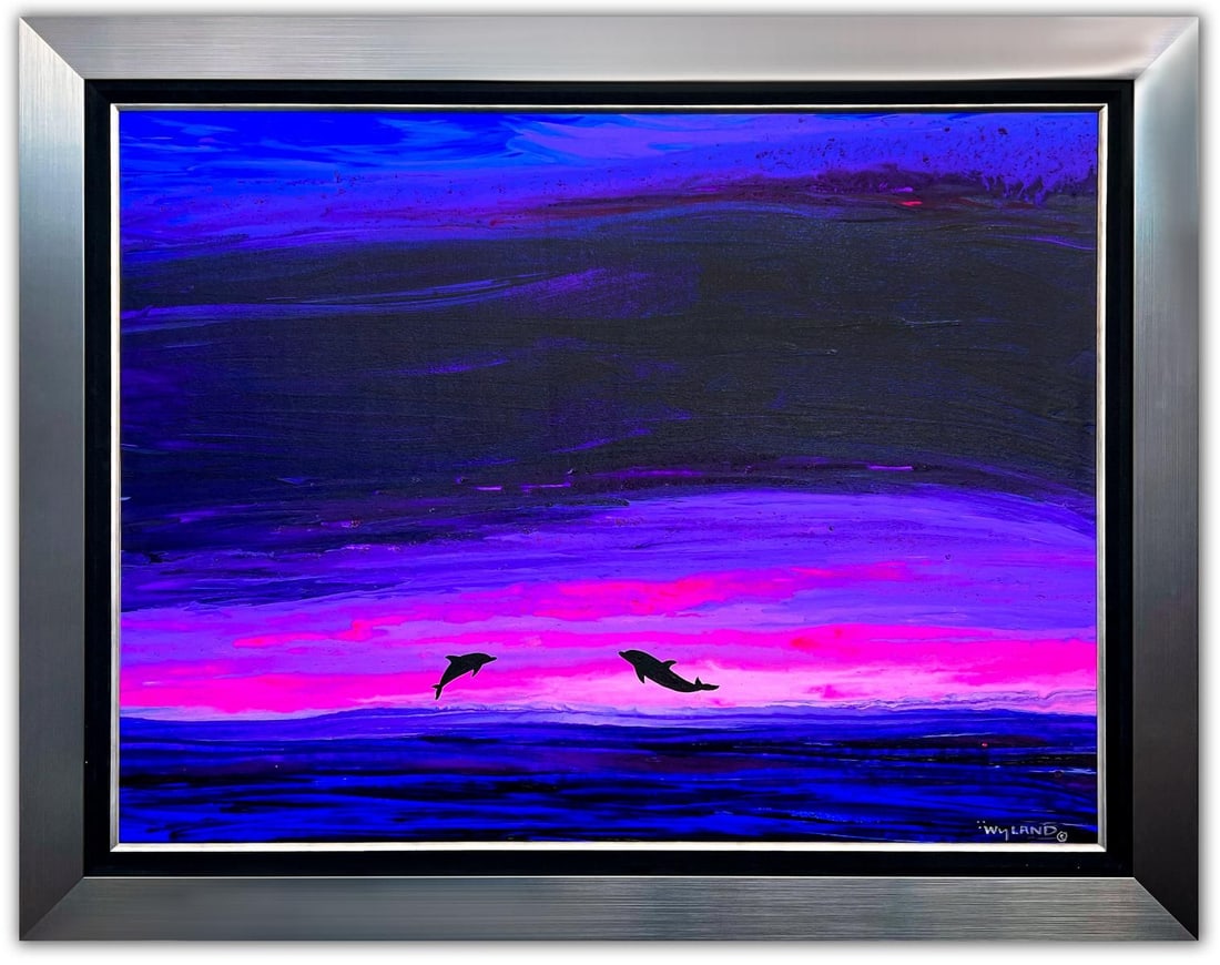 Wyland- Original Painting on Canvas "Ocean": Artist: Wyland. Medium: Original Painting on Canvas. Title: Ocean. Size: 36" x 48". Measures approx. 44" x 56" (framed). Signature: Hand Signed by the artist. Certificate of Authenticity: Is included.