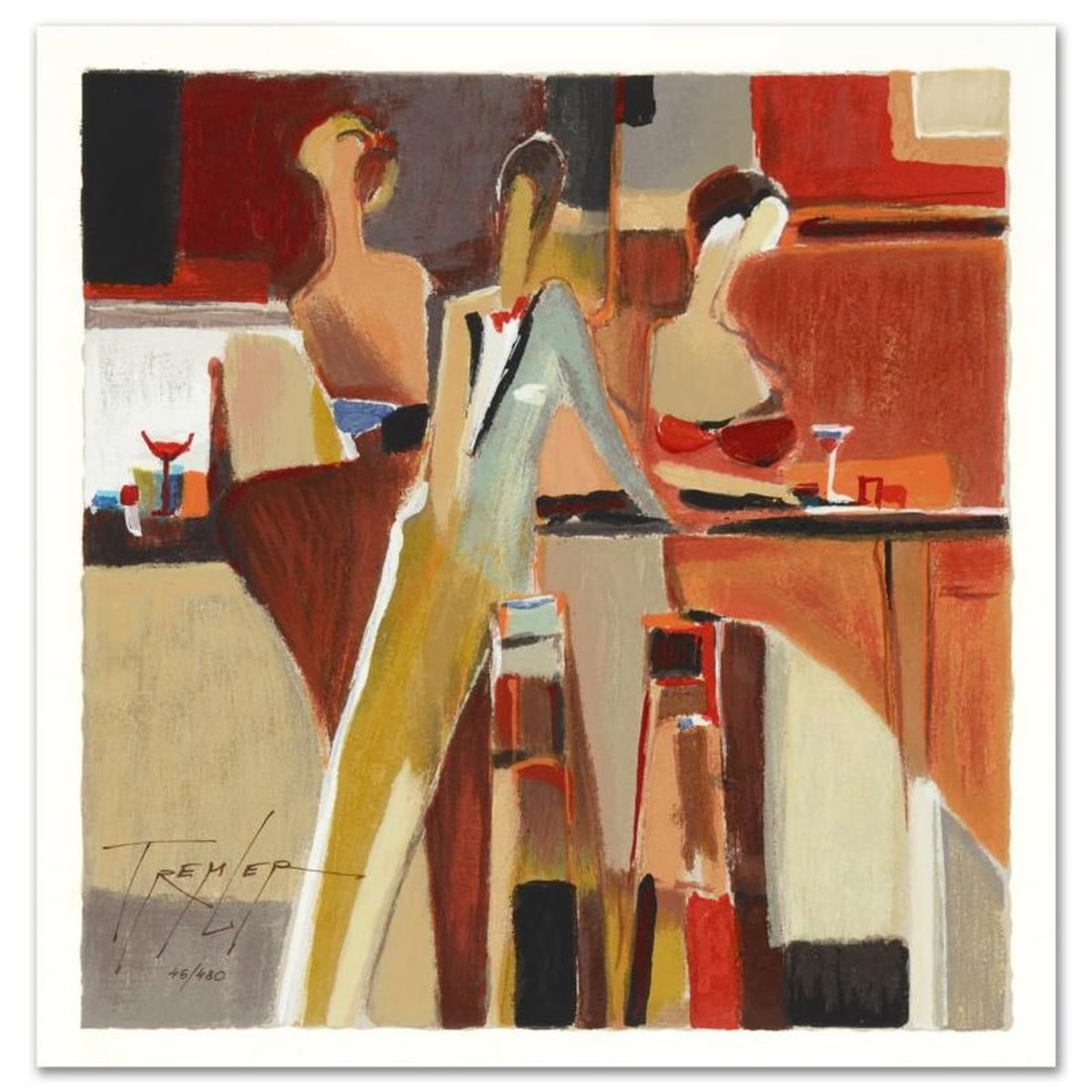 Yuri Tremler, Limited Edition Serigraph by Yuri Tremler, Hand Signed with Certificate of: This is a limited edition serigraph on paper, hand signed by Yuri Tremler. Includes Certificate of Authenticity. Measures approx. 13" x 13.5" (border), 11.5" x 12" (image). Reference#: 93814.