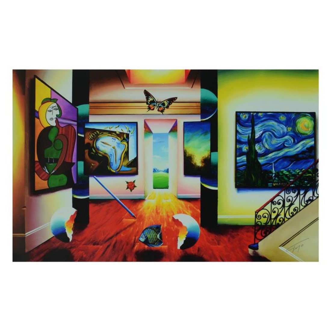 Ferjo, "Day Time Beauty" Limited Edition on Canvas, Numbered and Signed with Letter of Authenticity.: Day Time Beauty is a limited edition giclee on canvas, bearing Ferjo's authorized signature. Includes Letter of Authenticity. Measures approx. 24" x 15" (image). This item requires special handling an