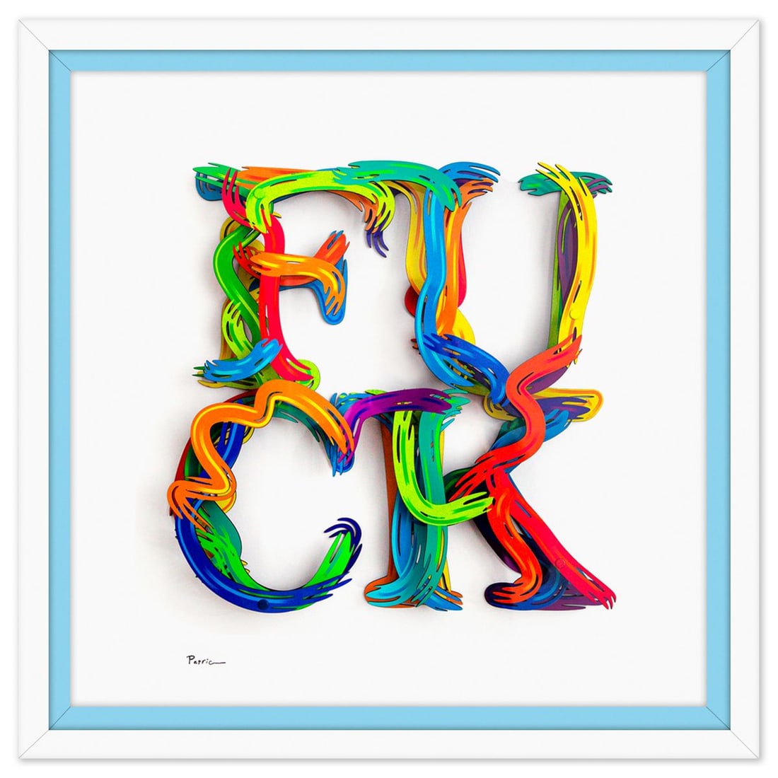 Patricia Govezensky- 3D Multilayered Woodcut "Freedom of Expression": Artist: Patricia Govezensky. Medium: 3D Multilayered Woodcut. Title: Freedom of Expression. Size: 17" x 17". Measures approx. 22" x 22" (framed). Signature: Hand Signed by the artist. Certificate of