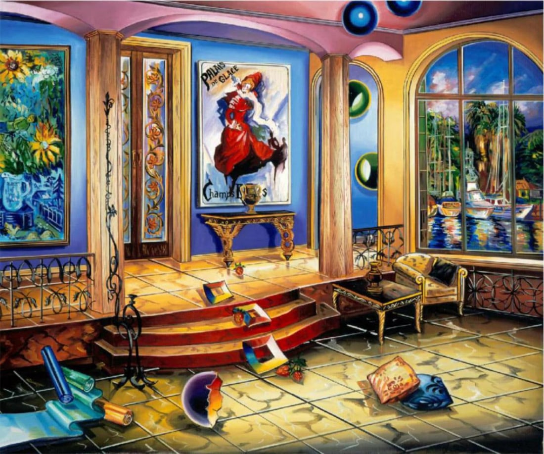 Alexander Astahov- Original Giclee on Canvas "Modern Room": Artist: Alexander Astahov. Medium: Original Giclee on Canvas. Title: Modern Room. Size: 20" x 24". Signature: Hand Signed by the Artist. Certificate of Authenticity: From the publisher. Reference#: