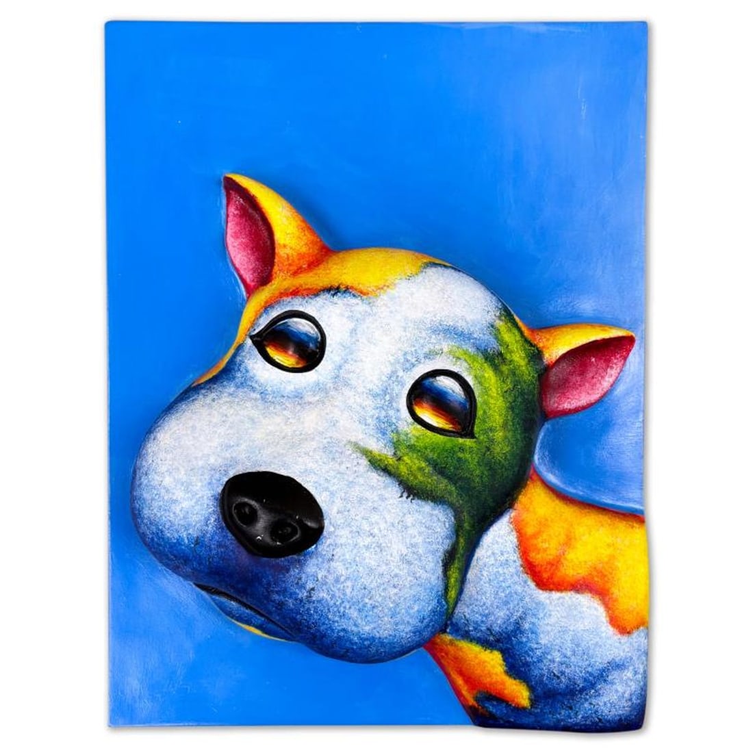 Wang, "Buster" Limited Edition Bas Relief Sculpture, Numbered 3/99 and Hand Signed with Letter of: Buster is a limited edition bas relief sculpture by Wang, numbered 3/99 and hand signed by the artist. Includes Letter of Authenticity. Measures approx. 13" x 10" x 3.5".