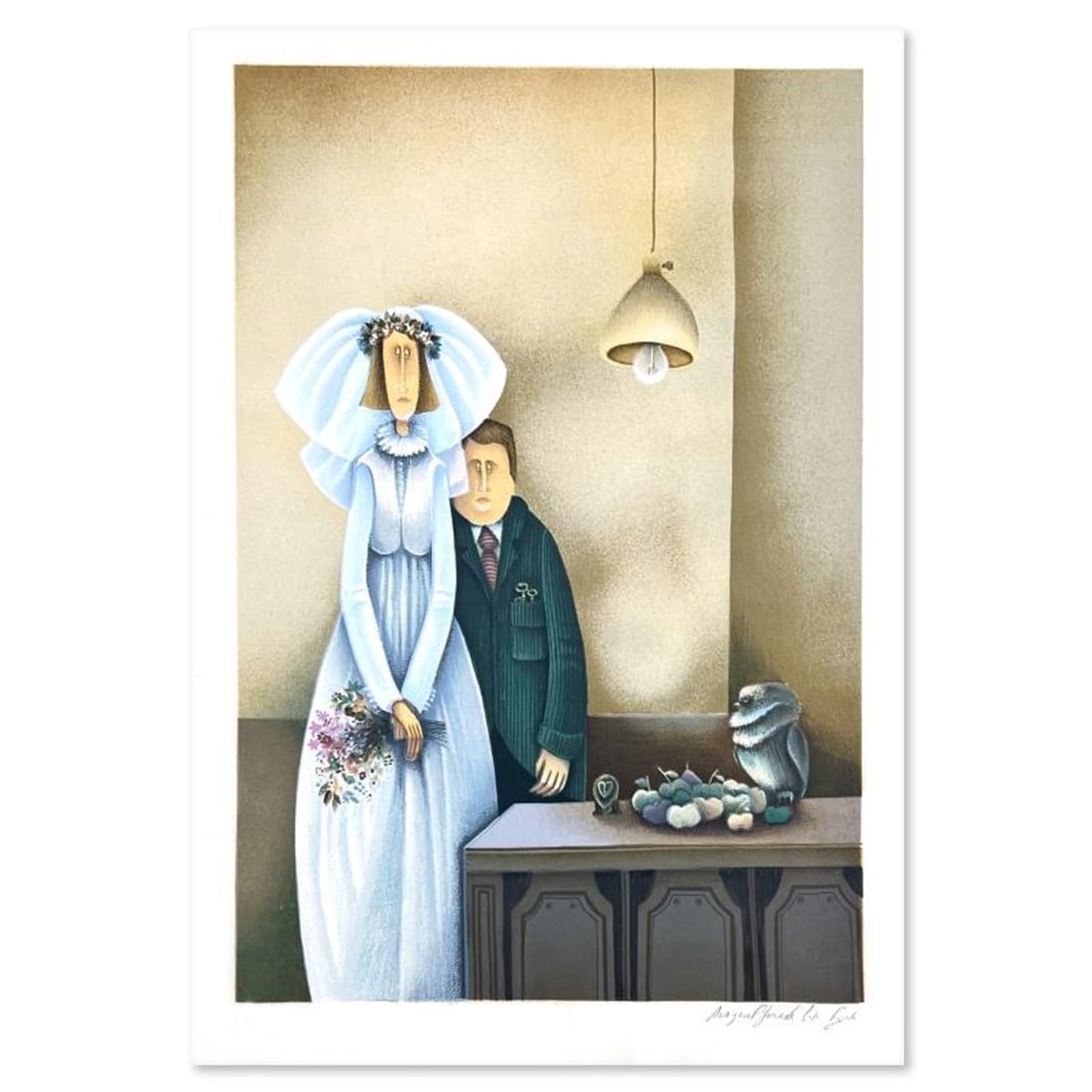 Avigail Yoresh, Limited Edition Serigraph, Hand Signed and Numbered with Letter of Authenticity.: This is a limited edition serigraph on paper by Avigail Yoresh. The piece comes hand signed by the artist, numbered, and with a letter of authenticity. Measures approximately 17" x 11.5". Reference#: 
