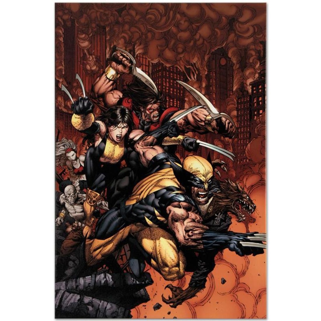 Marvel Comics "X-Factor #26" Numbered Limited Edition Giclee on Canvas by David Finch with COA.: A piece of comic book history, this limited edition, from original art by Mike Deodato Jr., depicts a heroic Spider-Man. Brazilian artist Mike Deodato Jr. has become an enduring fan favorite, working 