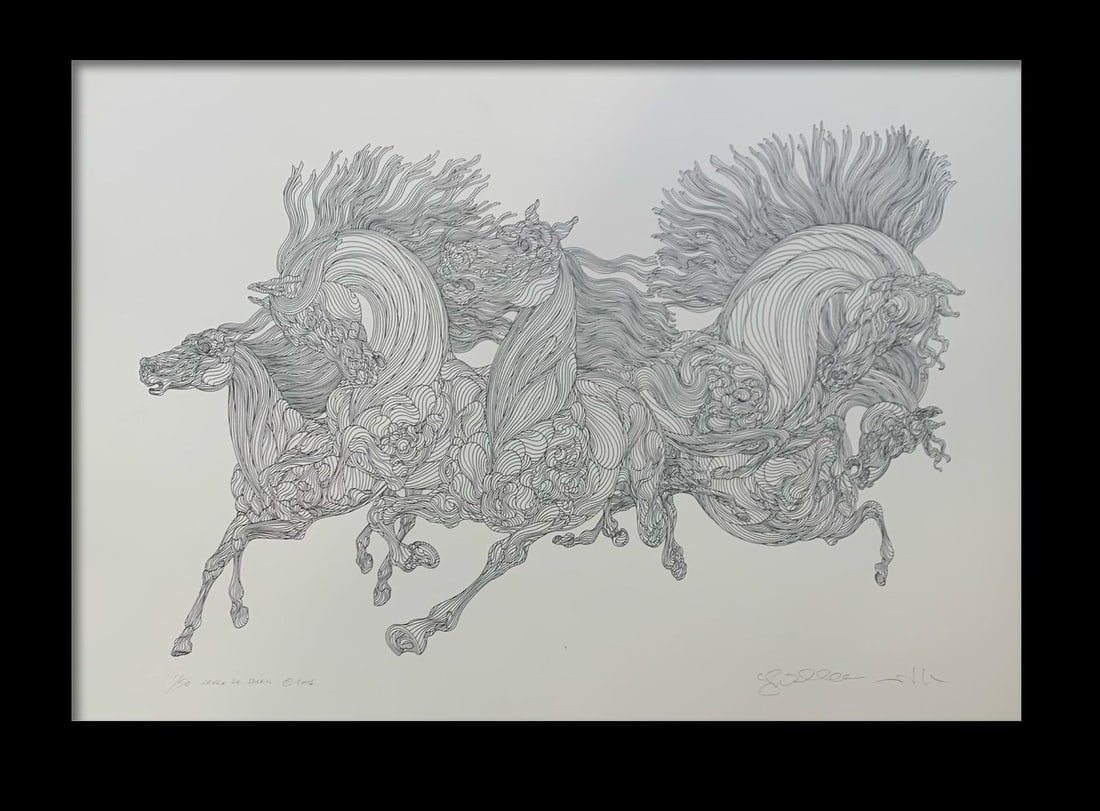 Guillaume Azoulay- Limited edition Serigraph "Lever De Soliel": Artist: Guillaume Azoulay. Medium: Limited edition Serigraph. Title: Lever De Soliel. Size: 30" x 40". Signature: Signed. Reference#: 28480.
